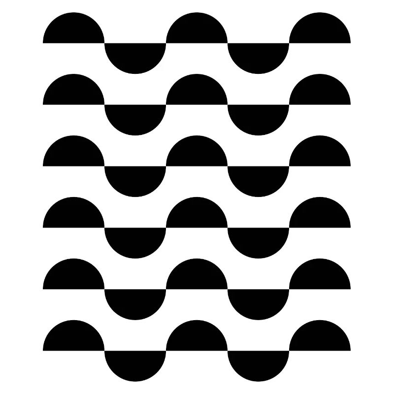 geometric wavy circles pattern design