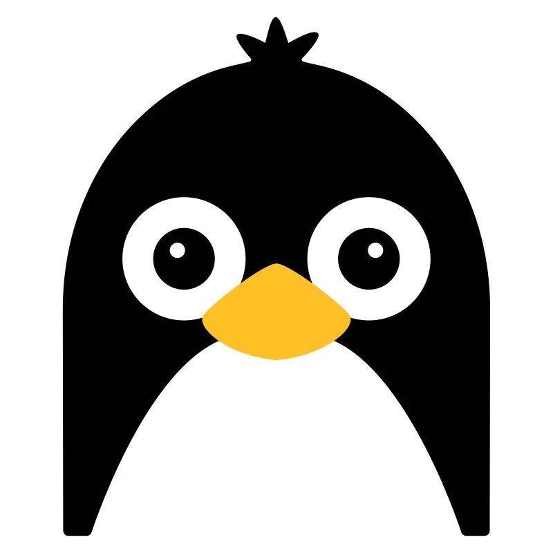 Visage de pingouin mignon