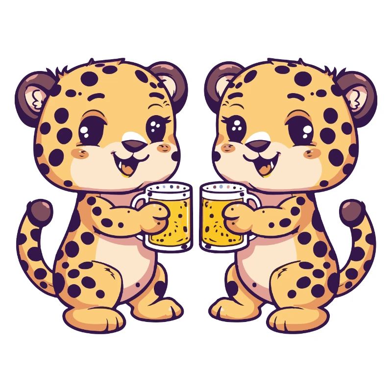 Leopard Comic Bière Drôle Booze