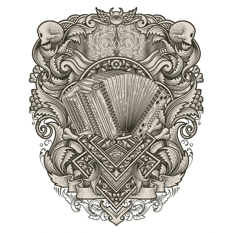 Styrian Harmonica Vintage Illu | ZiachON!