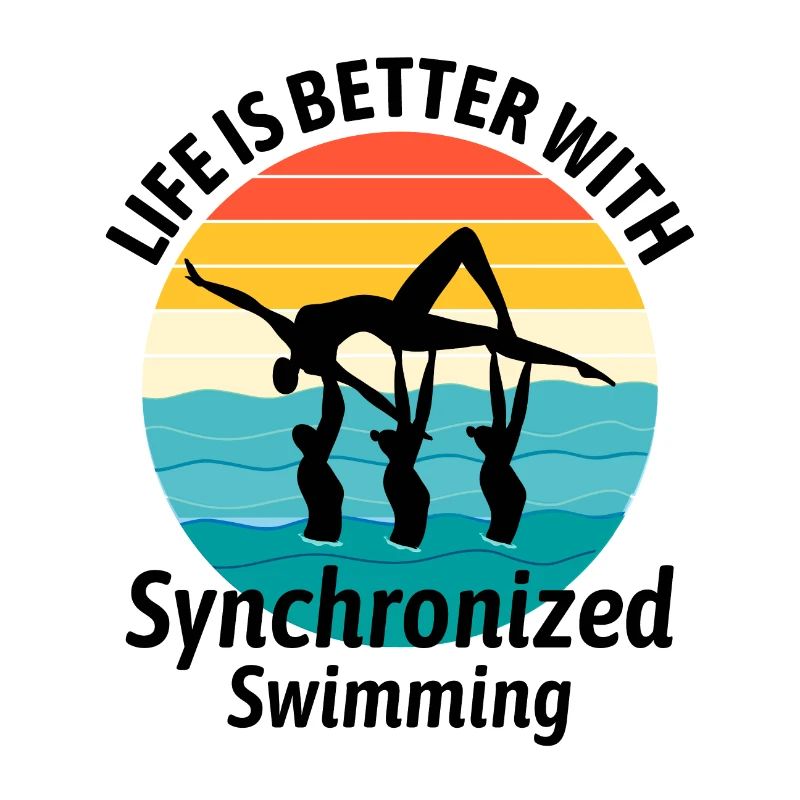 Synchro Schwimmer Synchronschwimmen Vintage