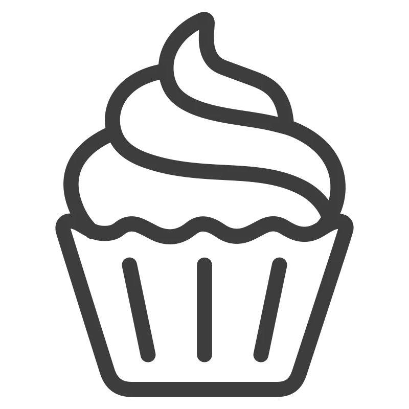 Conception d’icône de logo de cupcake