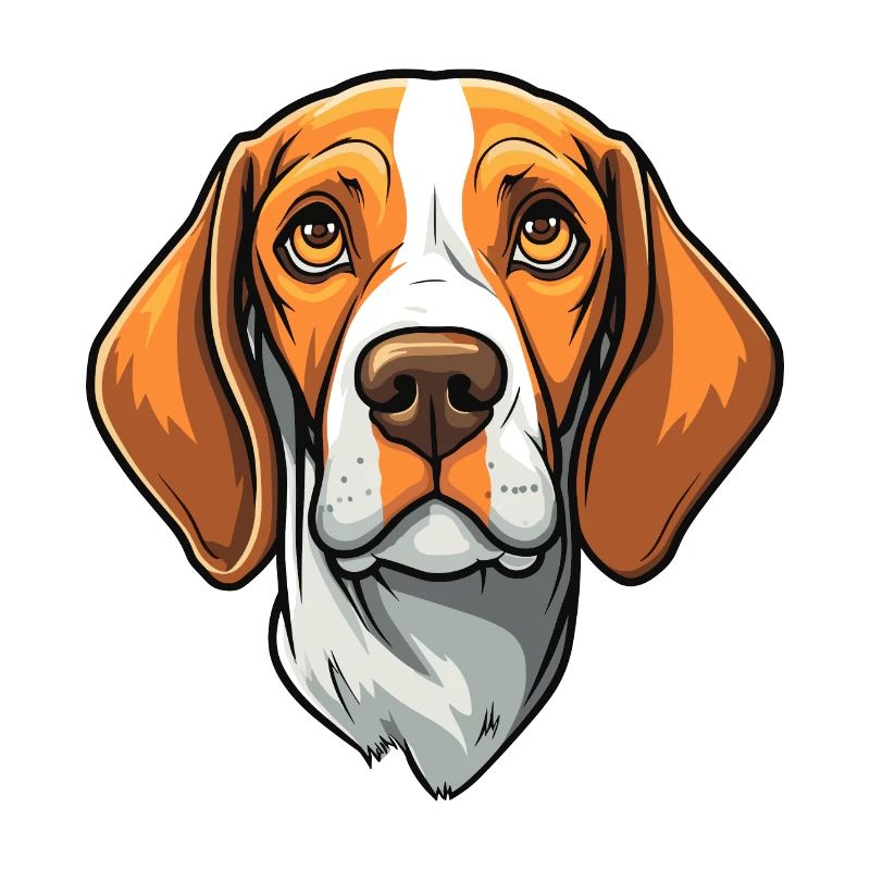 Ariege Pointer Chien Race Cartoon Kawaii Illustrati