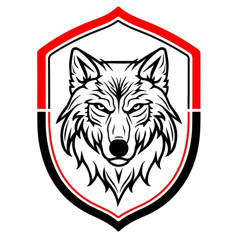 Wolf Symbol Kopf Schild