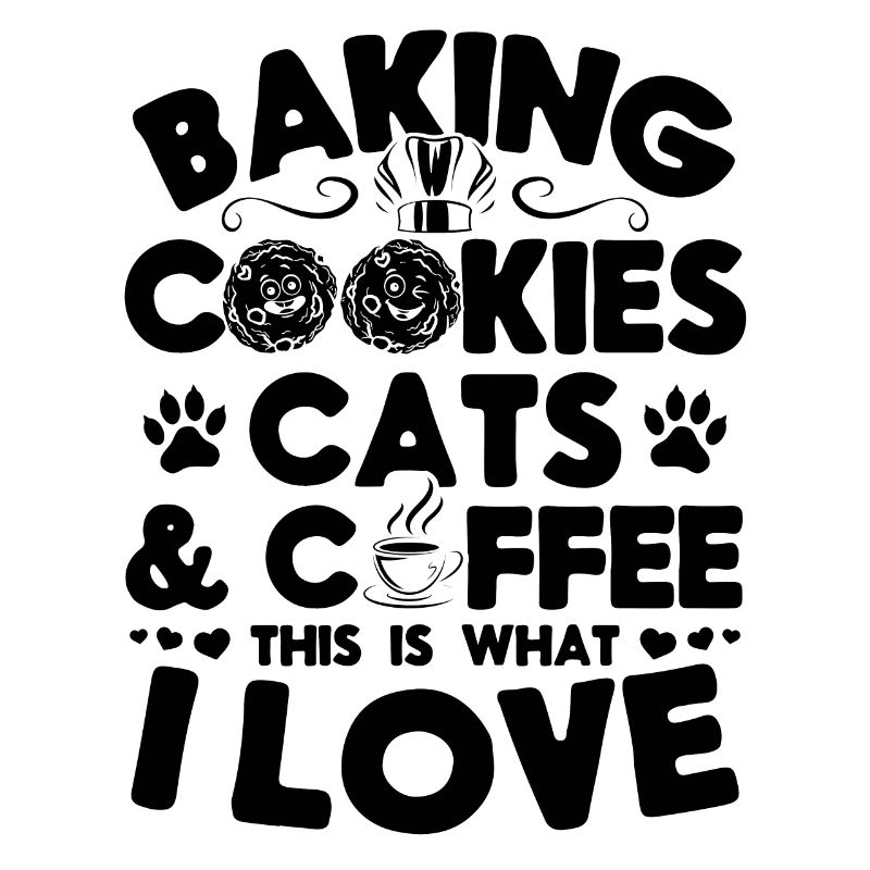 Faire des biscuits Chats et café C’est ce que j’aime -