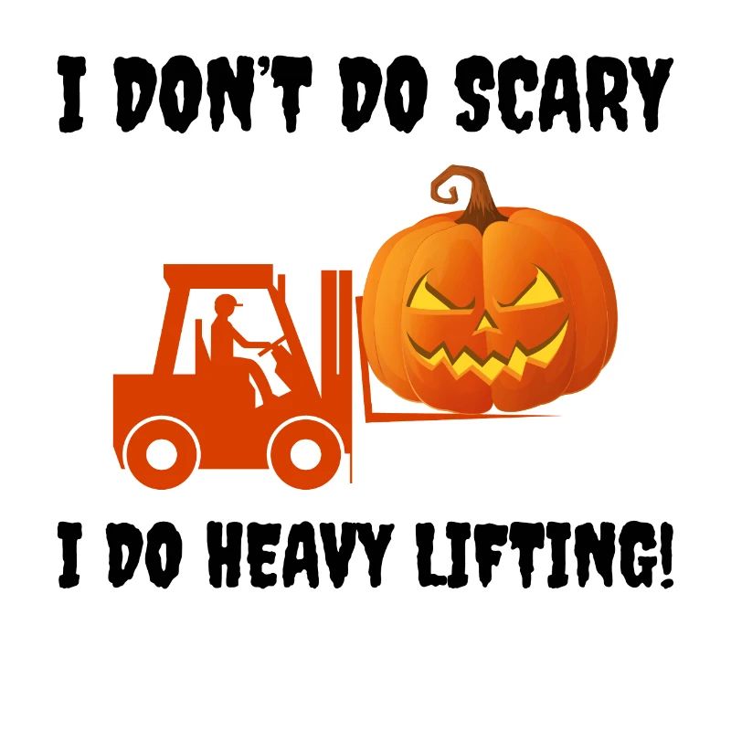 Halloween themed Forklift Operator Pumpkin Funny