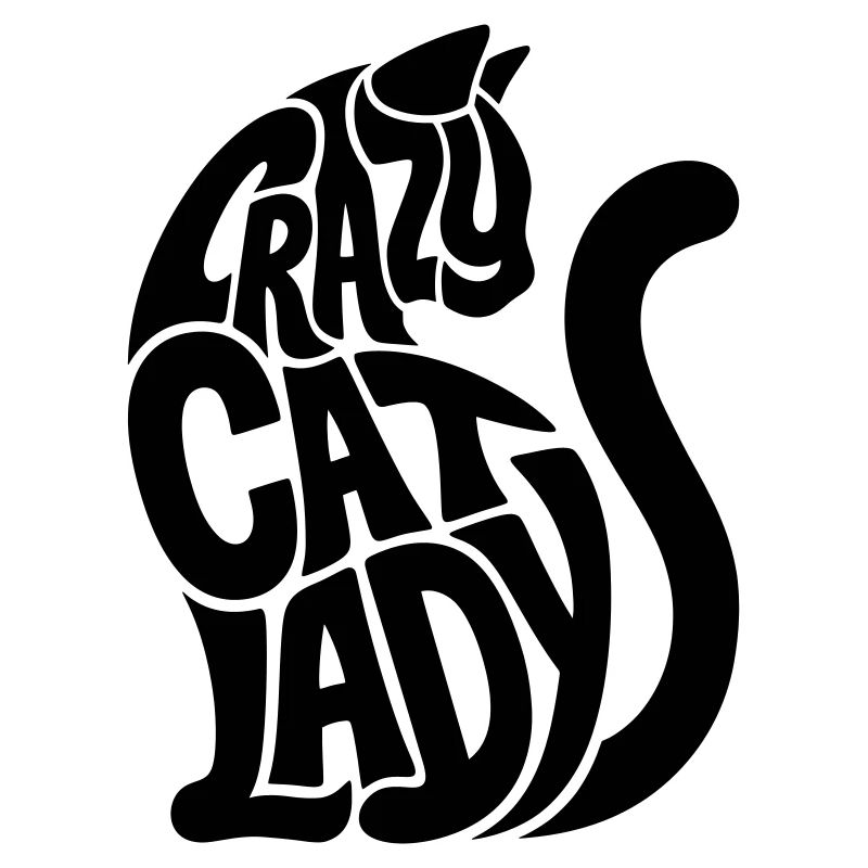 Couleurs de typographie de Cat Lady sélectionnables