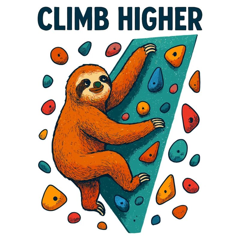 Bouldering Sloth Climbing Gift