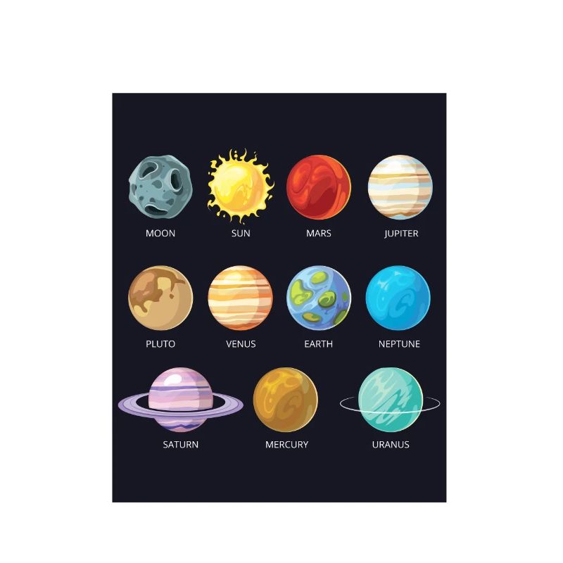 Planètes du système solaire Nerd de l'espace extra-atmosphérique Soleil Lune