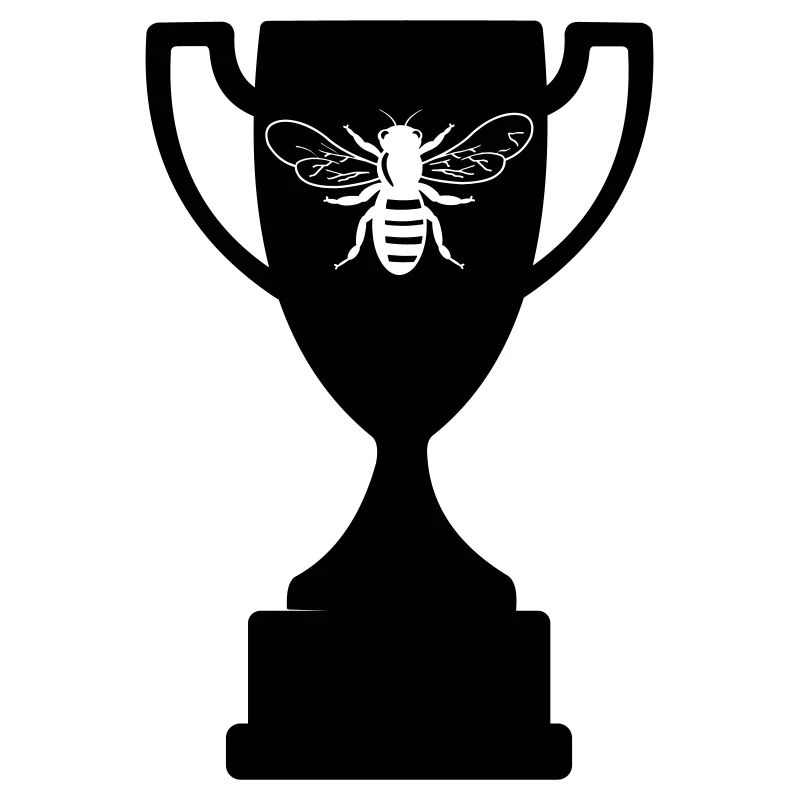 Cup with cut-out bee