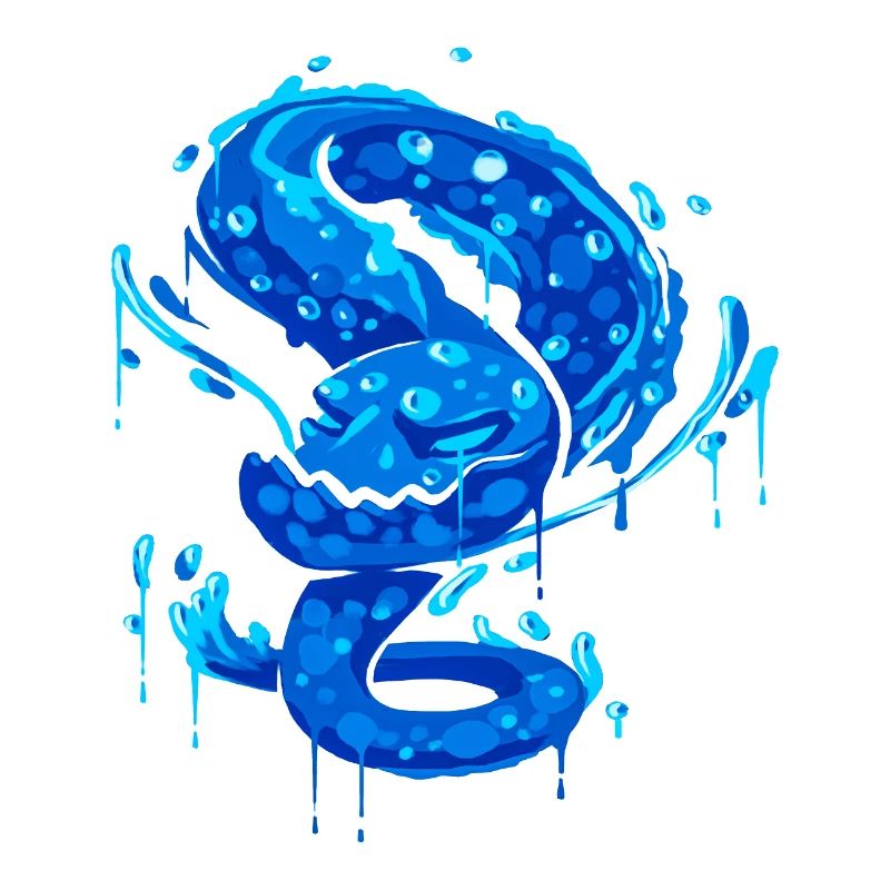 Un serpent étrange d’eau beau et drôle