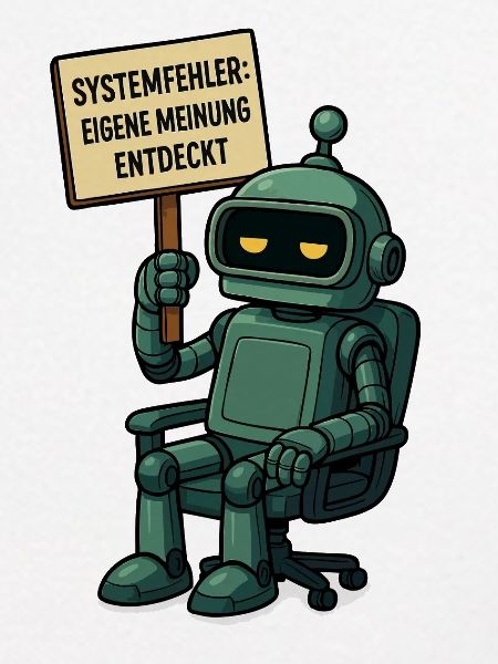 Systemfehler entdeckt – Denk selbst! Roboter