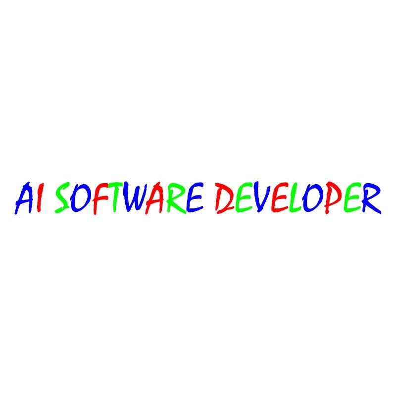 AI Software Developer – Bunte Typografie