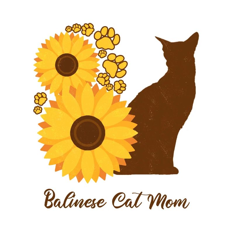 Sonnenblumenmutter - Balinesische Katze