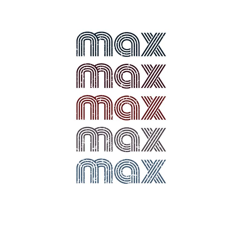 70s Retro Name Vintage Personalized Max