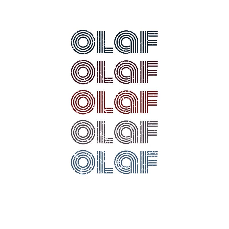 70s Retro Name Vintage Personalized Olaf