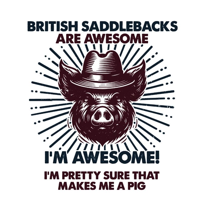 Cochon papa maman - fermier britannique Saddleback