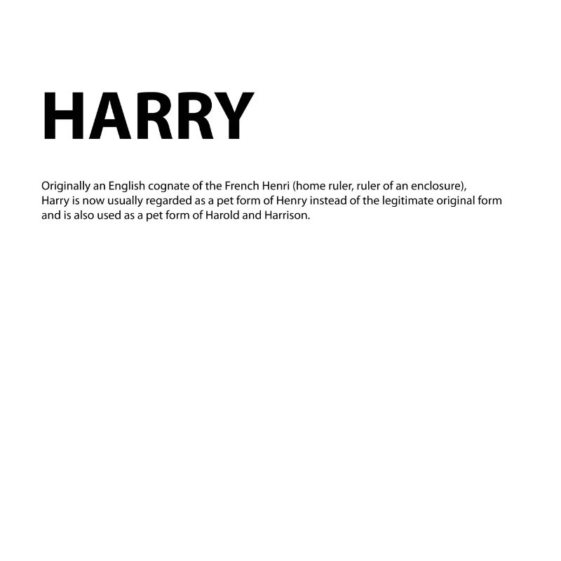Name Harry Geschenk Idee