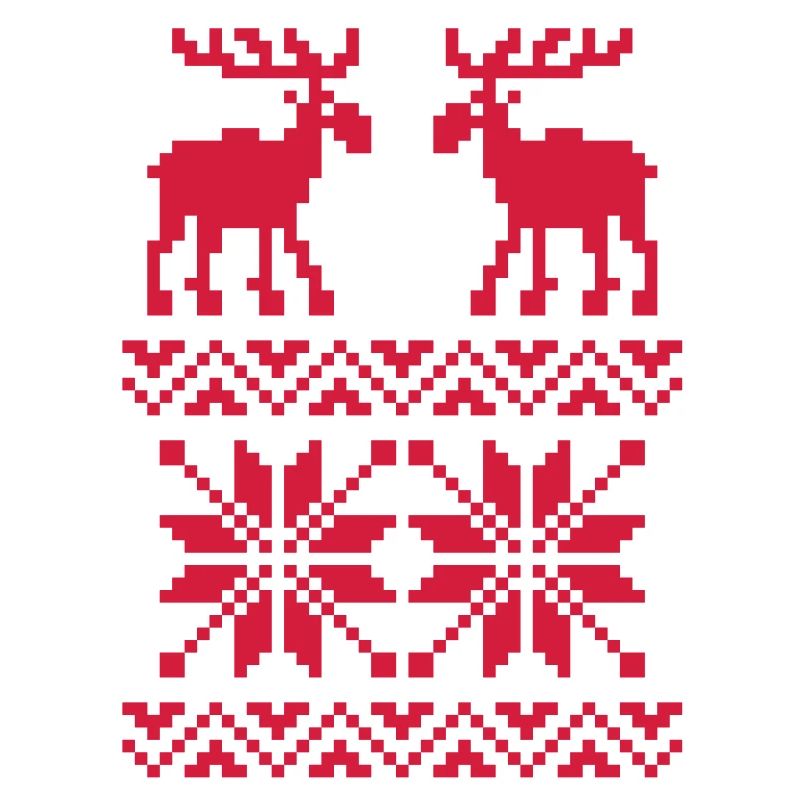 Elch-Muster-Weihnachtspullover