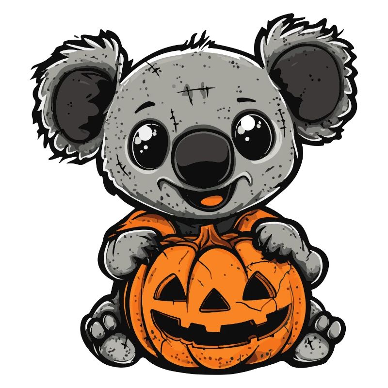 Koala Halloween Comic Funny