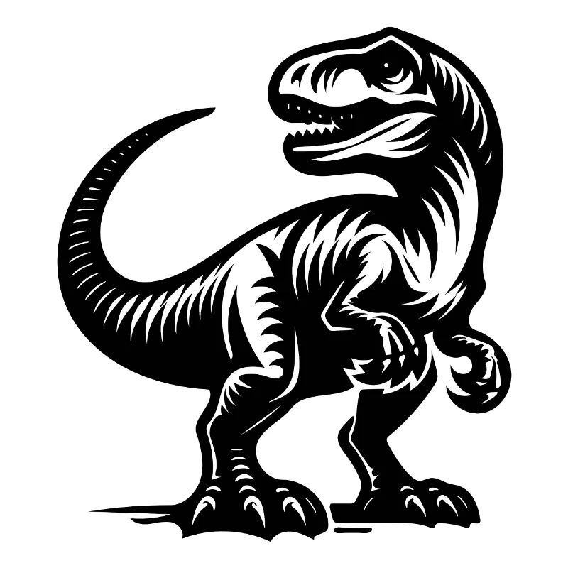 Mignon petit enfant Raptor dinosaure