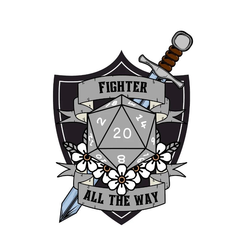 Fighter All The Way Version 2 Grey