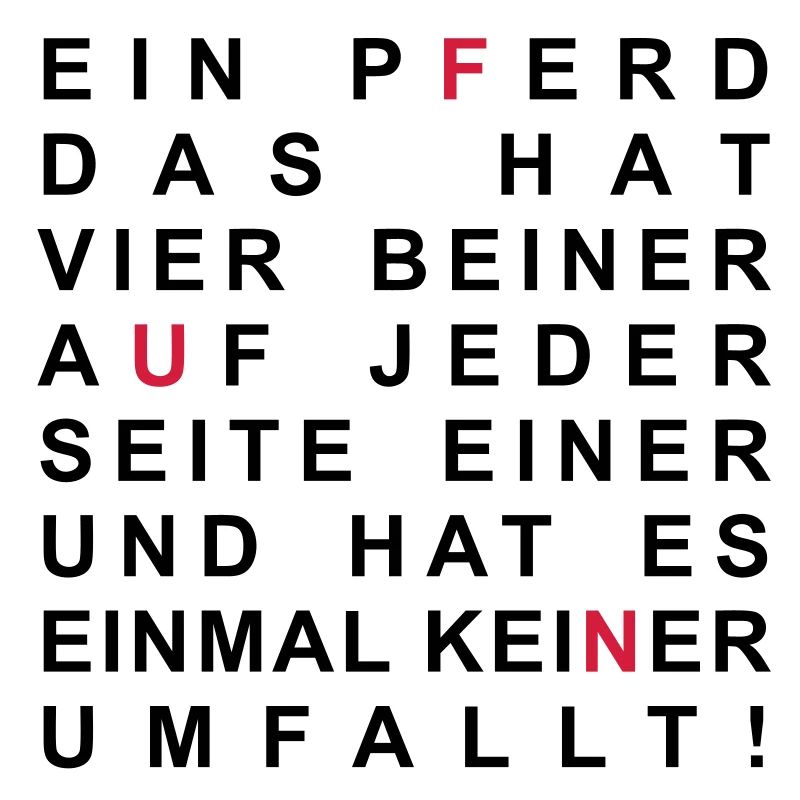 Ein Pferd, das hat vier Beiner