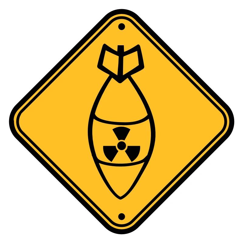 shield danger caution warning caution atomic bomb r