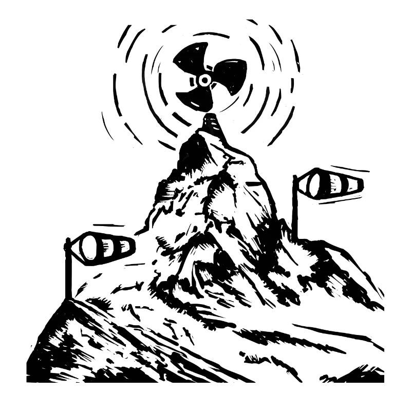 Fan, wind, storm, summit