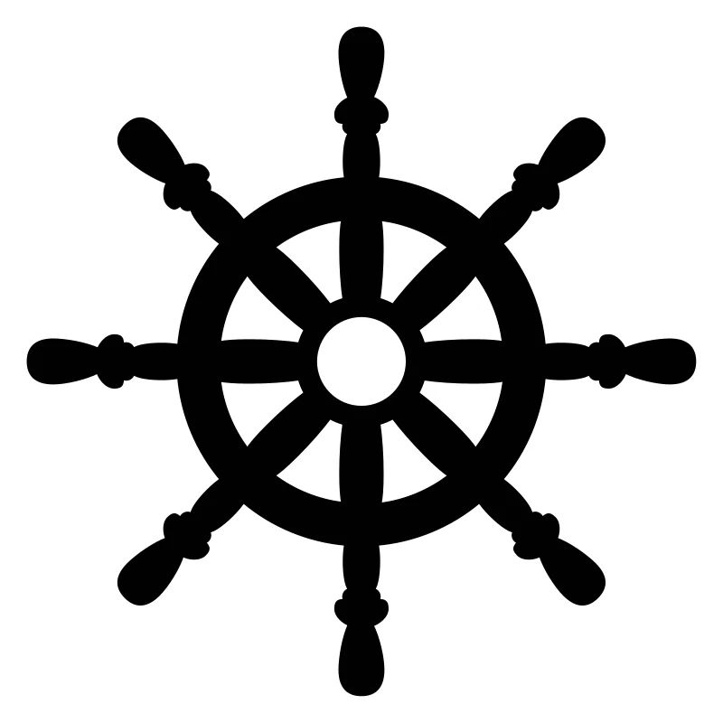 Nautical symbol vector ship steering wheel design