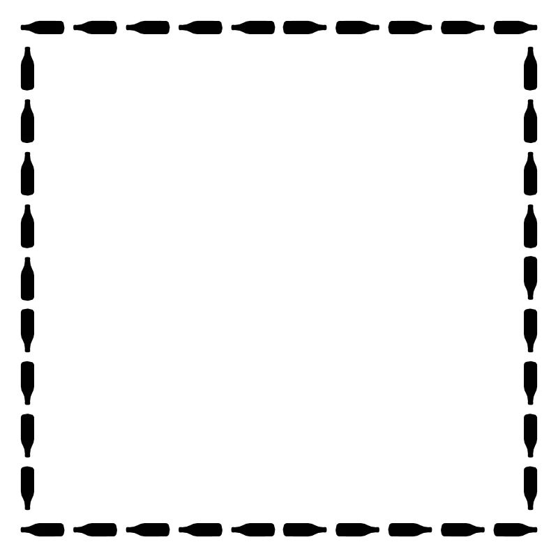 Square Beer Bottles Frame
