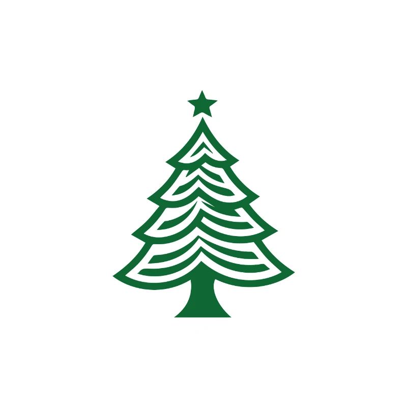 Grüner Weihnachtsbaum Christbaum oder Tannenbaum