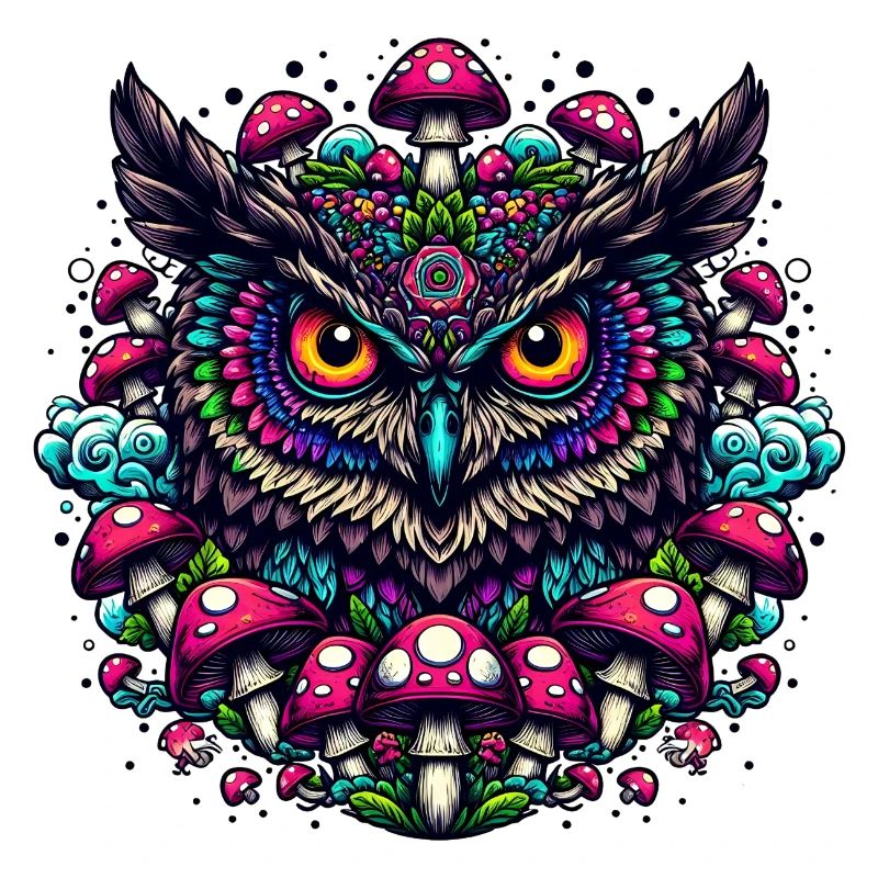 Psychedelische Eule