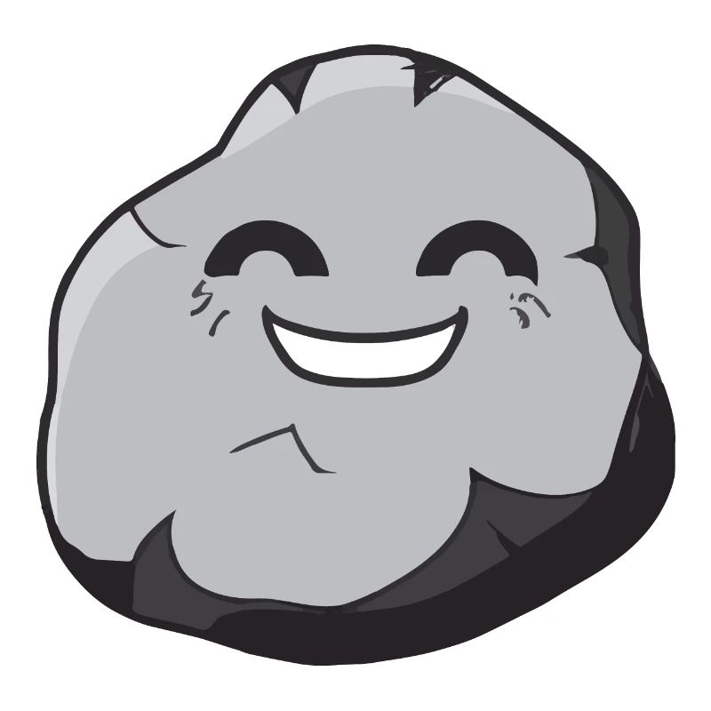 Stone with face smile laughter vector