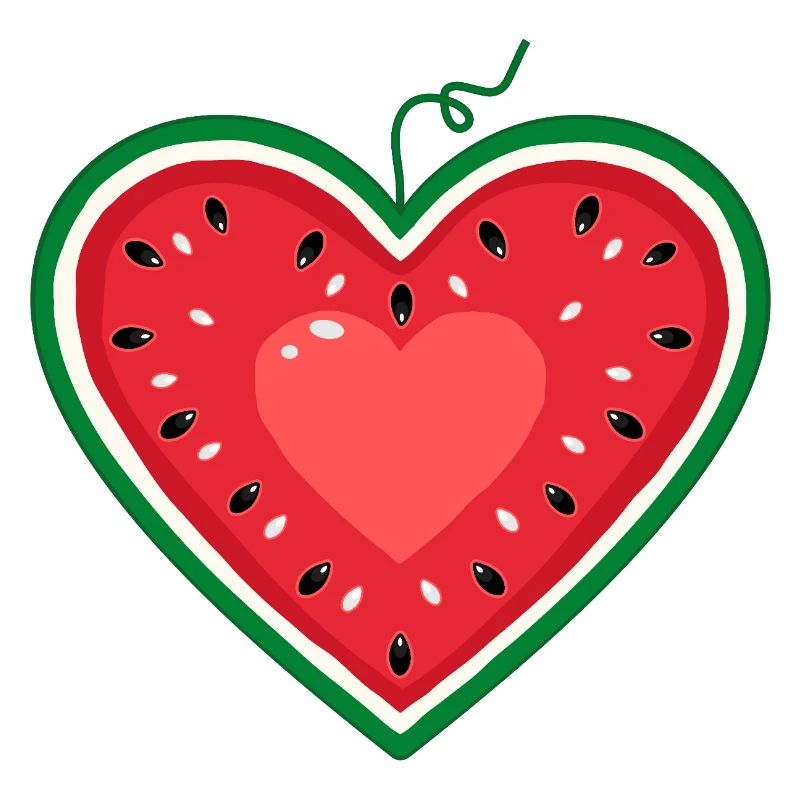 Conception de pastèque comme un cœur