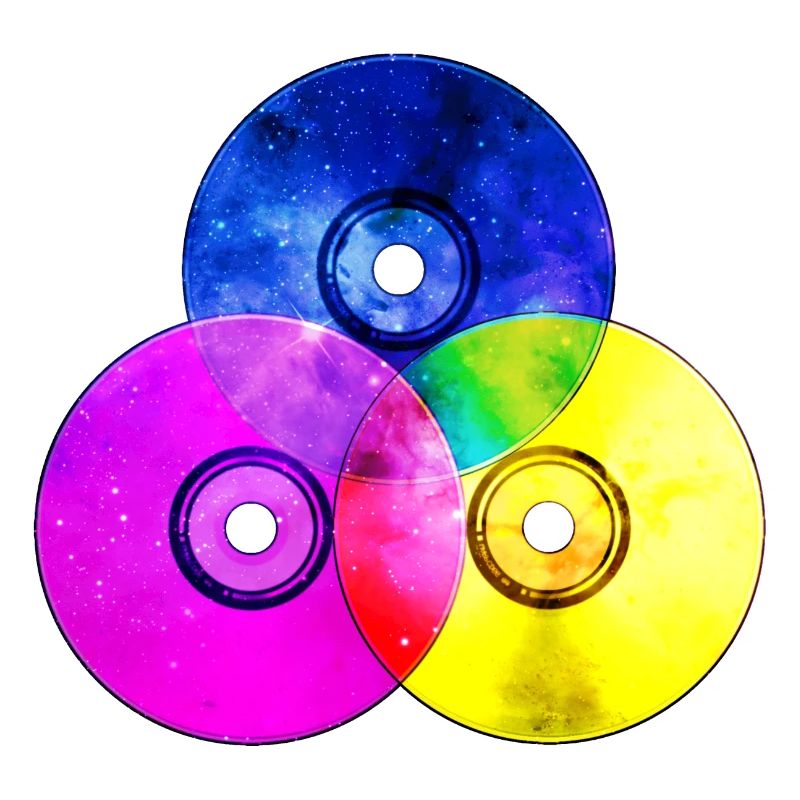 Colourful CDs (triangle)