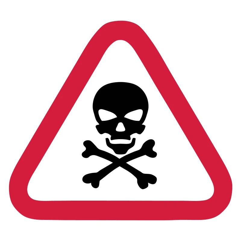 tete de mort panneau danger triangle 280)