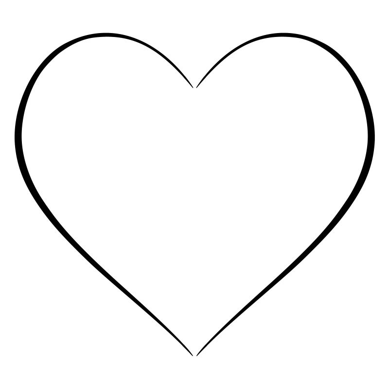 Simple heart thin line décor