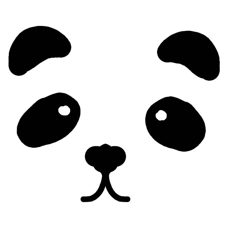 Visage de panda mignon