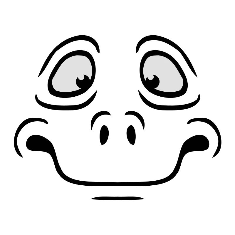 Insecure Anxious Comic Cartoon Face