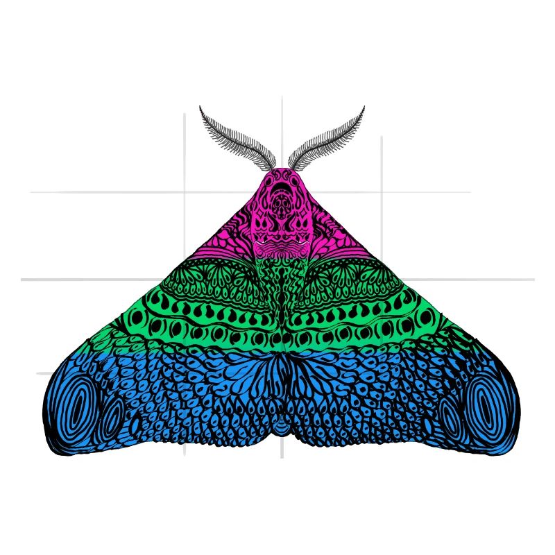 Polysexual pride moth motif A
