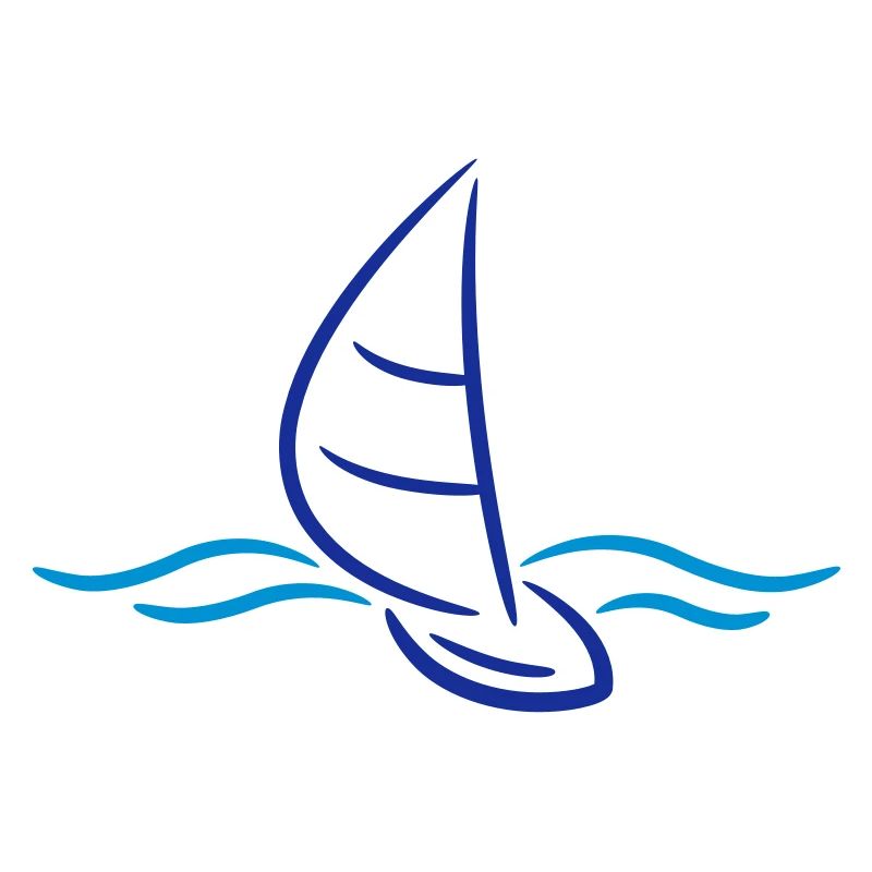 Sailing Boad And Waves Logo