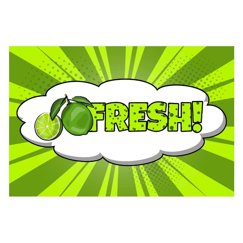 Frischer Comic-Stil Bubble Graffiti Schriftzug