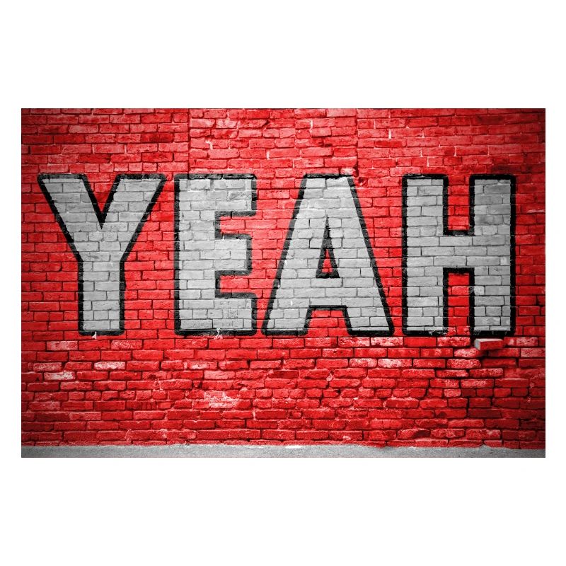 yes Comic Brick Wall Graffiti