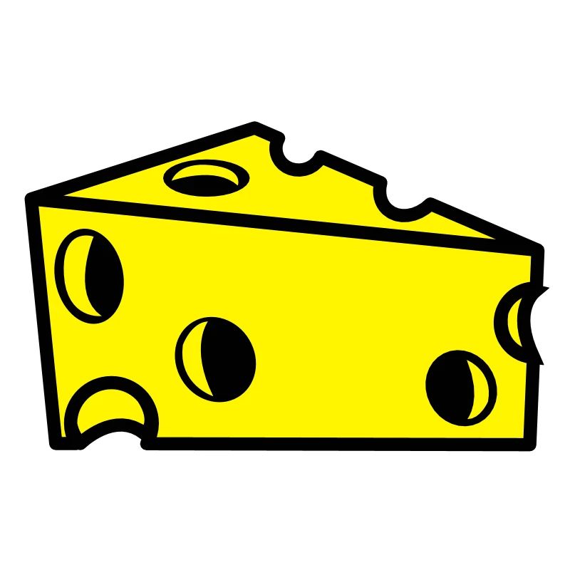 Schweizer Käse mit Löchern, in Scheiben