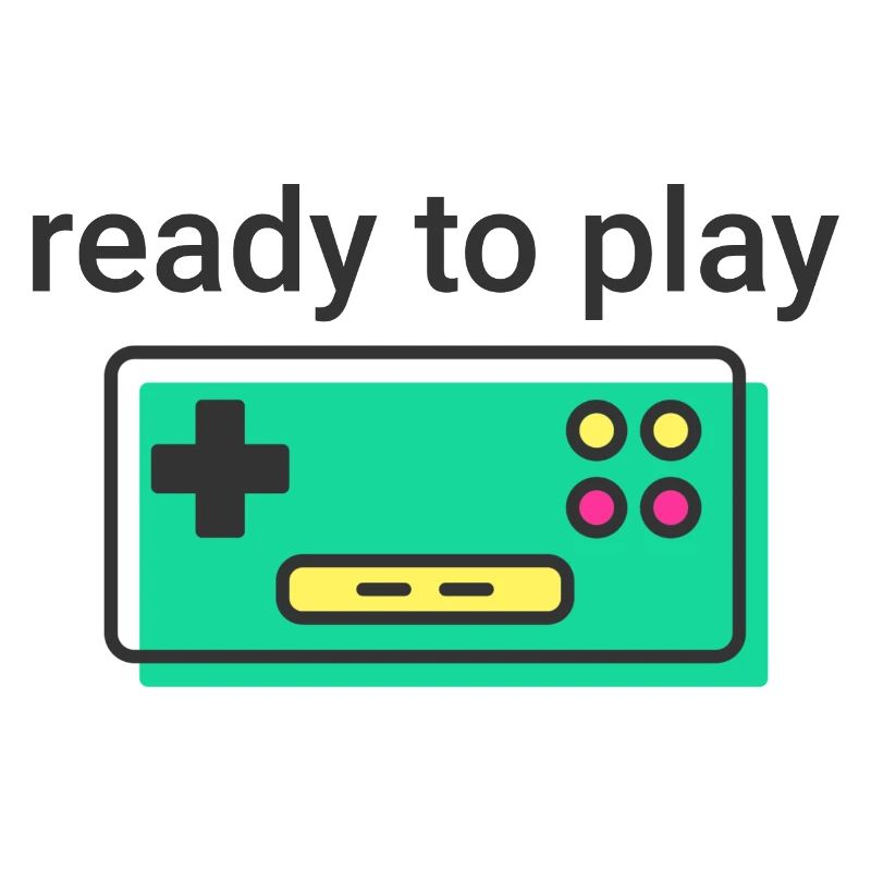ready to play: retro clean Game Controller schwarz