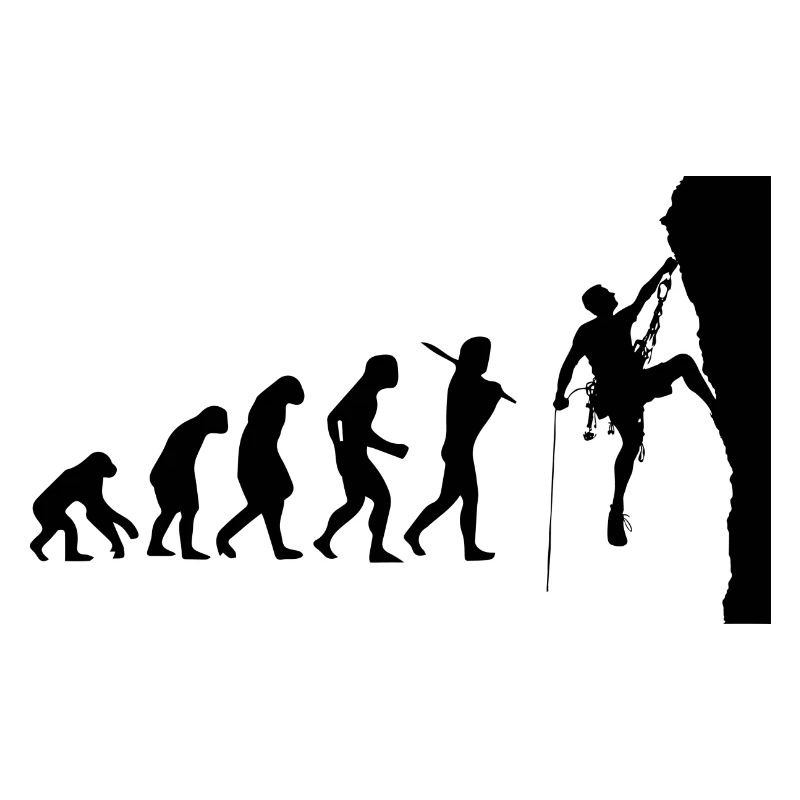 Klettern Kletterer Climbing Evolution Geschenk