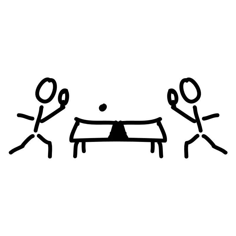 Table tennis table and rackets