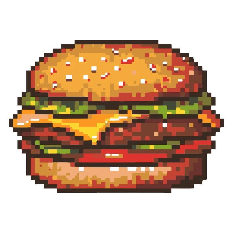 Icône Burger Pixel