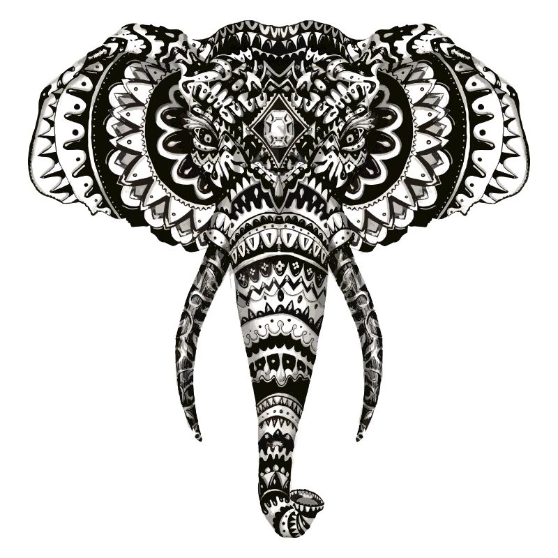 Elephant Zentangle